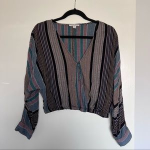 American Eagle Boho Cropped Blouse Small